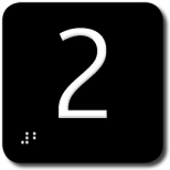 INDICADOR DE PLANTA 2 - Indicador en Braille y ar&aacute;bigo en alto relieve. Cumple con SUA 9 (CTE). Desde 
