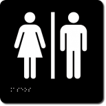 ASEOS - Pictograma tacto visual, alto relieve y Braille. 170x170x3,2mm
