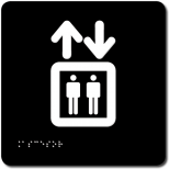 ASCENSOR - Pictograma tacto visual. 170x170x3,2mm