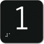 INDICADOR DE PLANTA 1 - Indicador en Braille y ar&aacute;bigo en alto relieve. Cumple con SUA 9 (CTE). Desde 