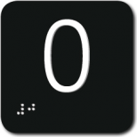 INDICADOR DE PLANTA 0 - Indicador en Braille y ar&aacute;bigo en alto relieve. Cumple con SUA 9 (CTE). Desde 