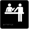 RECEPCIÃN - Pictograma tacto visual. 170x170x3,2mm